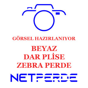 beyaz dar plise zebra perde