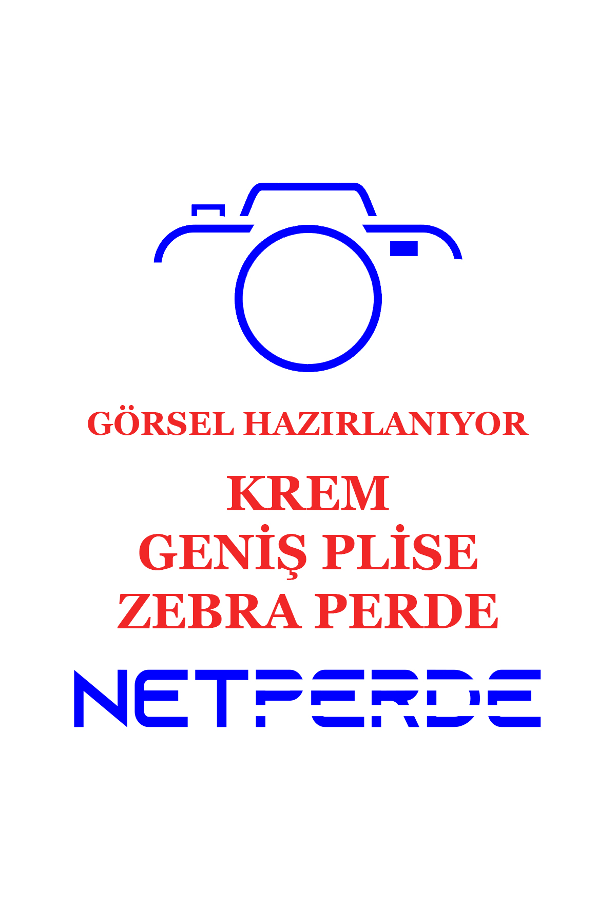 krem geniş pliseli zebra perde